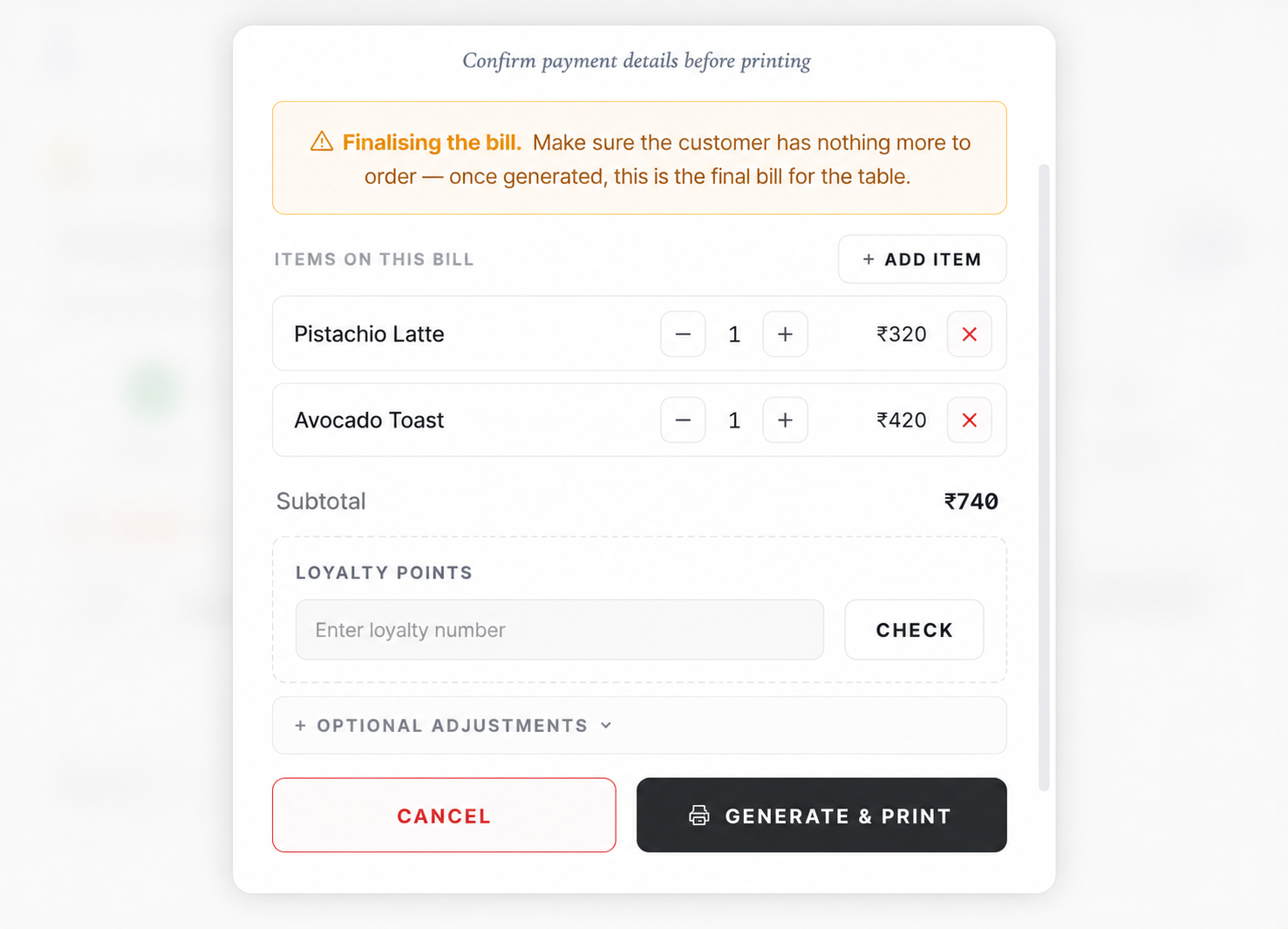 QRoma — One-tap billing